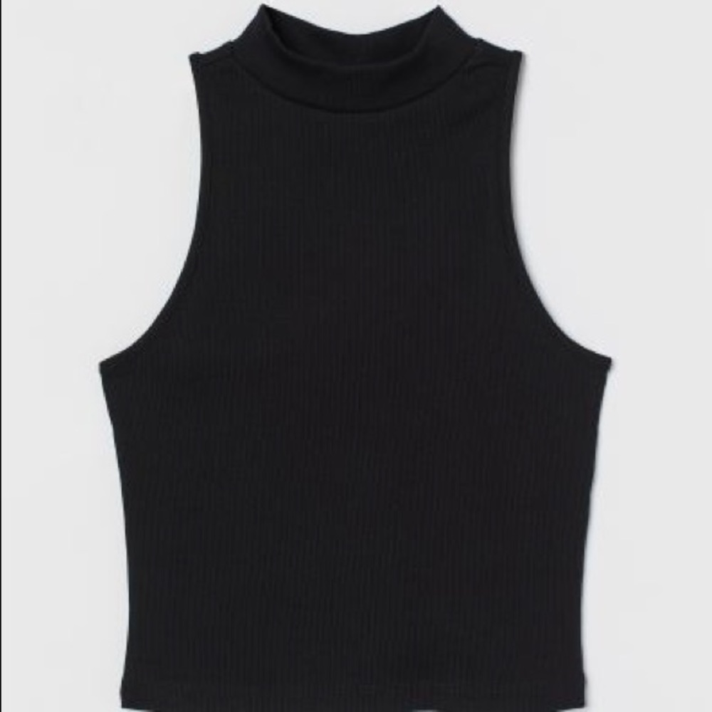 HM Mock Turtleneck Sleeveless Blouse